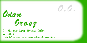 odon orosz business card