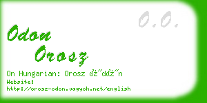 odon orosz business card